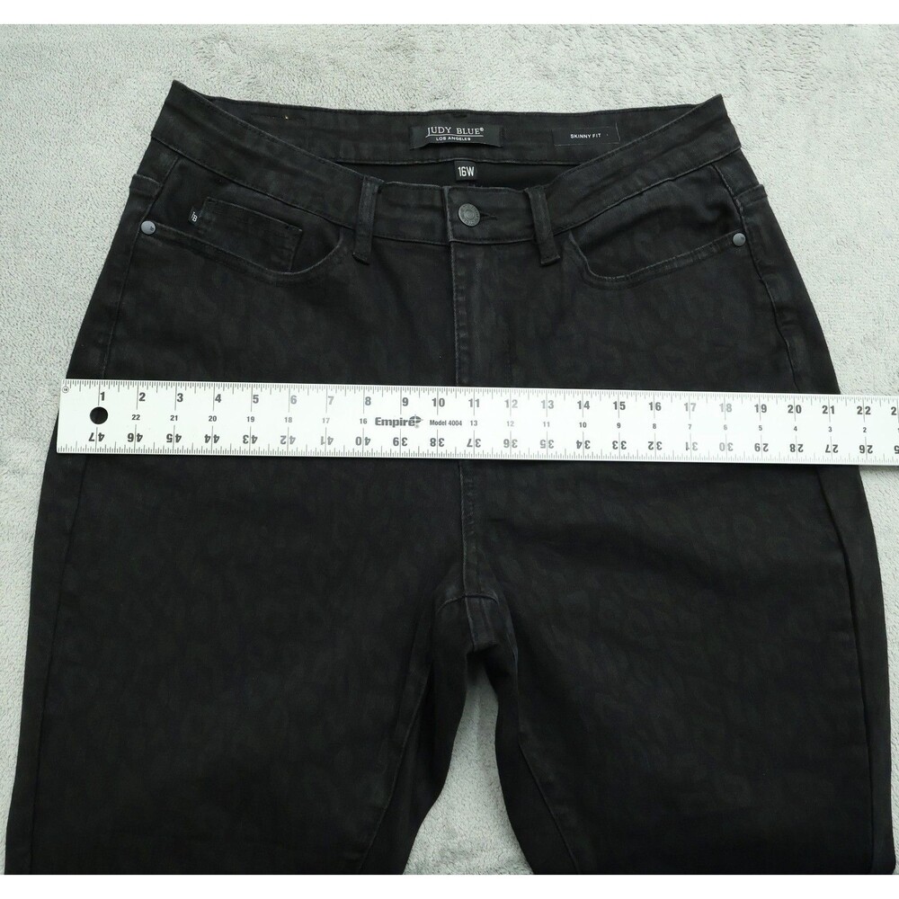 Judy Blue Jeans Women's Size 16W Black High-Rise Skinny Fit Denim 28" Inseam - Picture 8 of 16